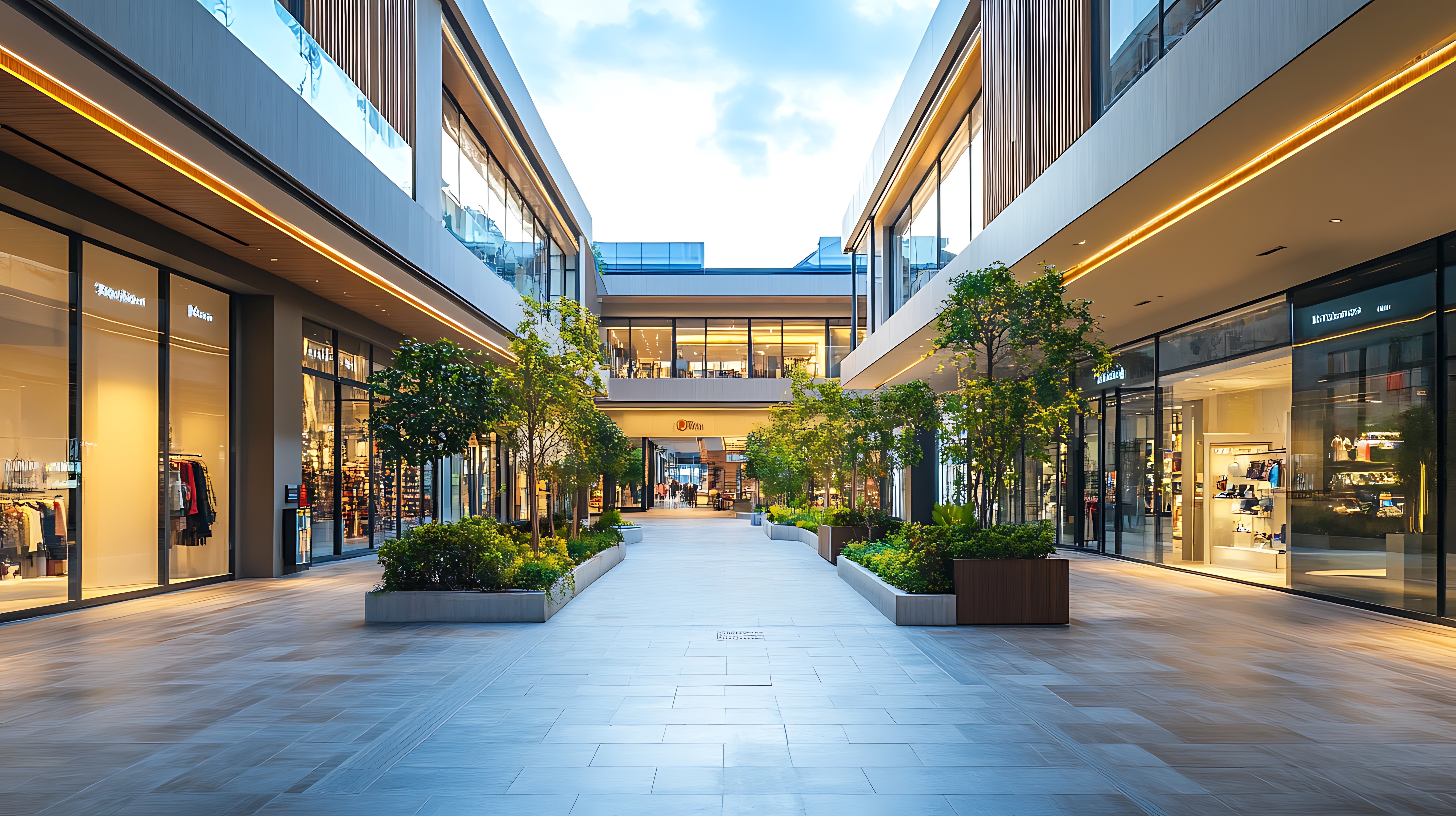 Modern shopping mall wayfinding design