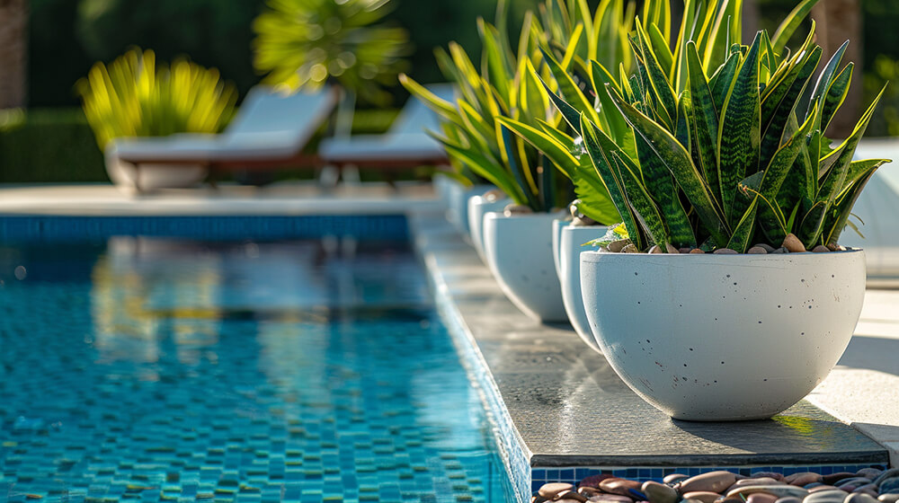 Poolside Planter Ideas